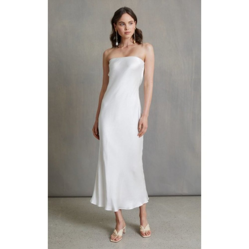 Bec & Bridge Moon Dance Strapless Dress - Ivory